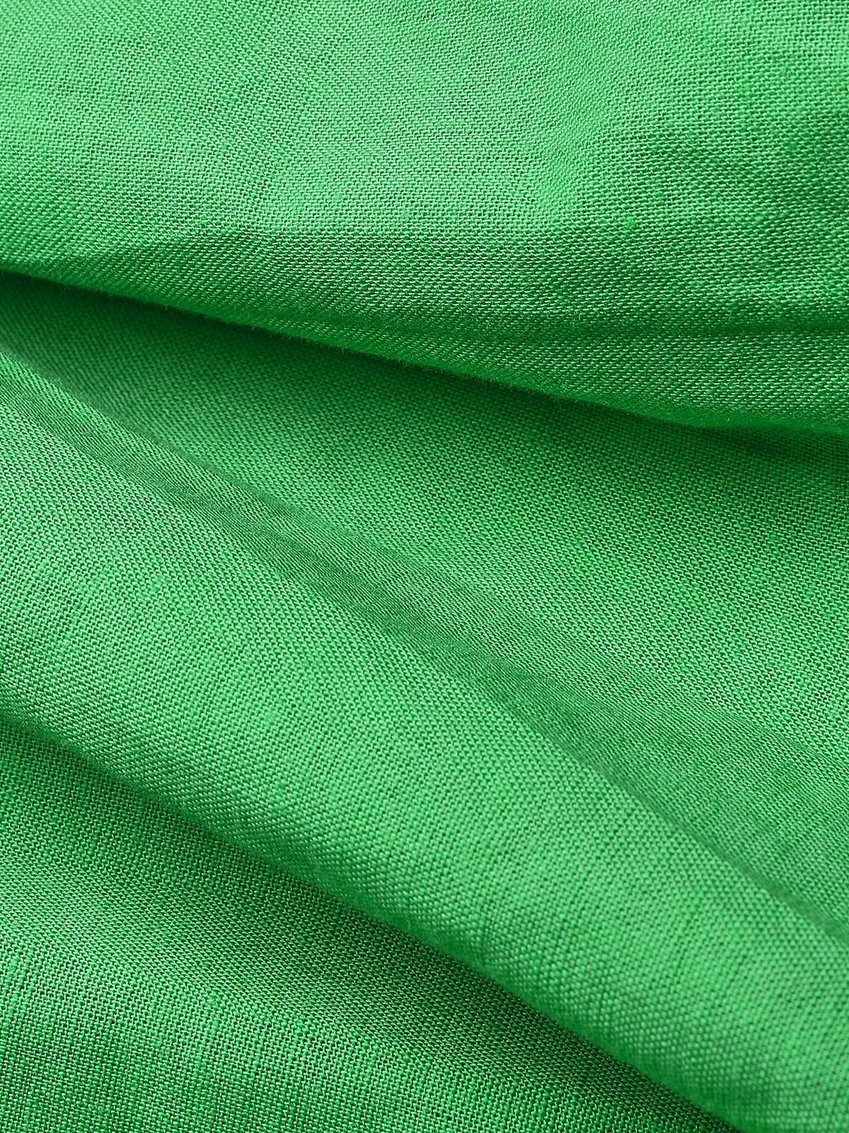 Linen Plain Crew Neck Maxi Dress