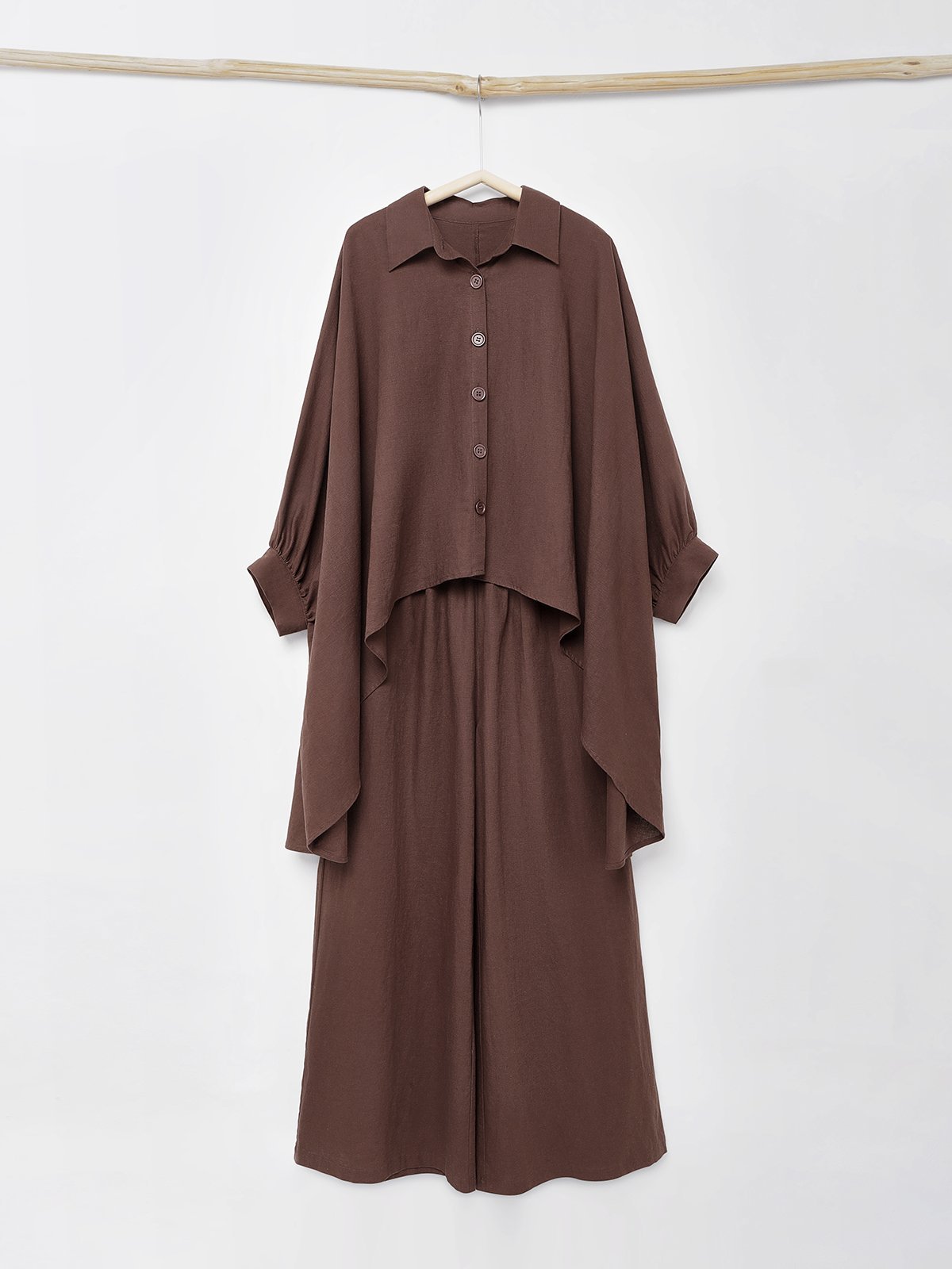 Cotton And Linen Linen Two-Piece Set