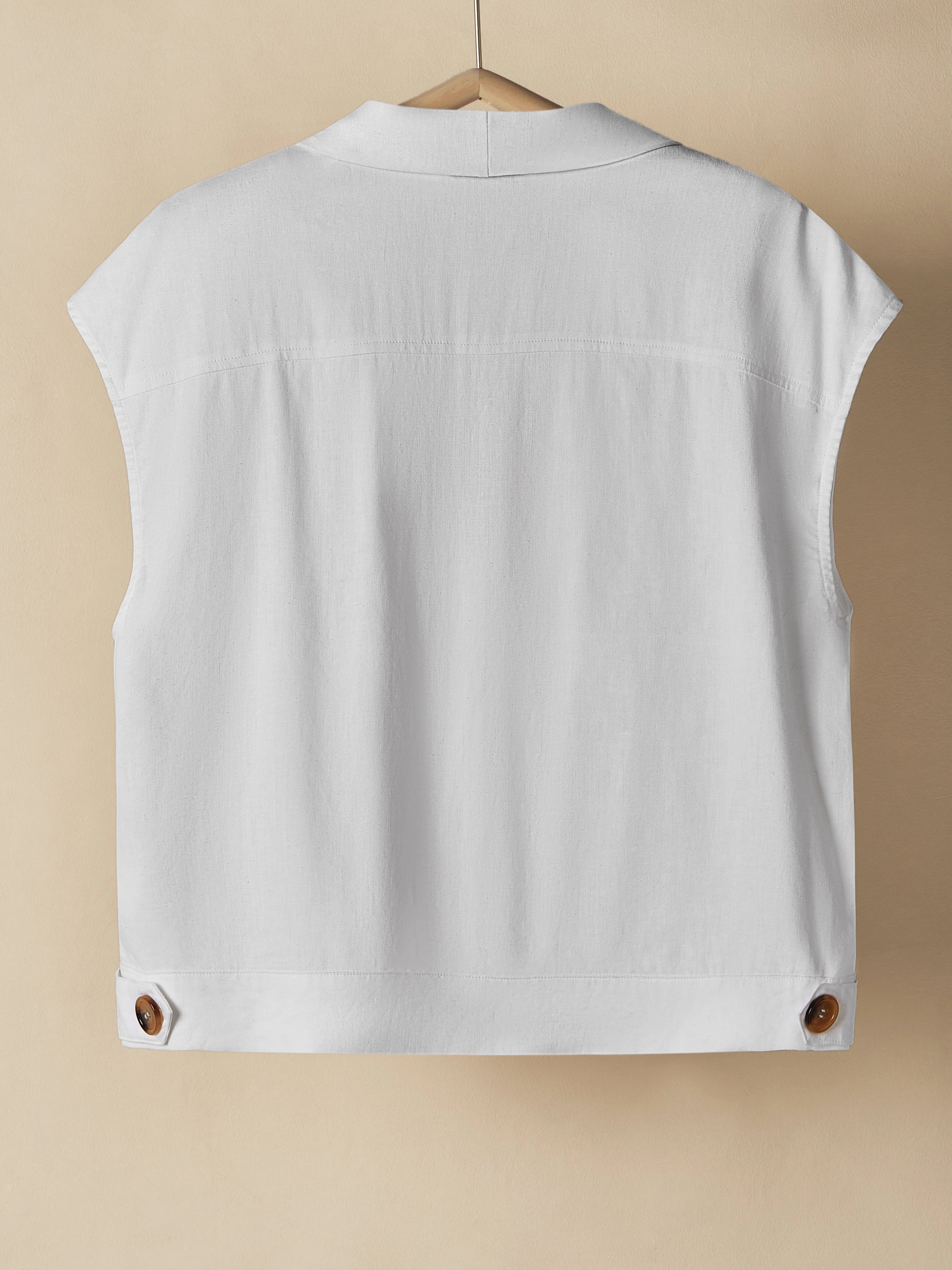 Regular Fit Linen Tank Top