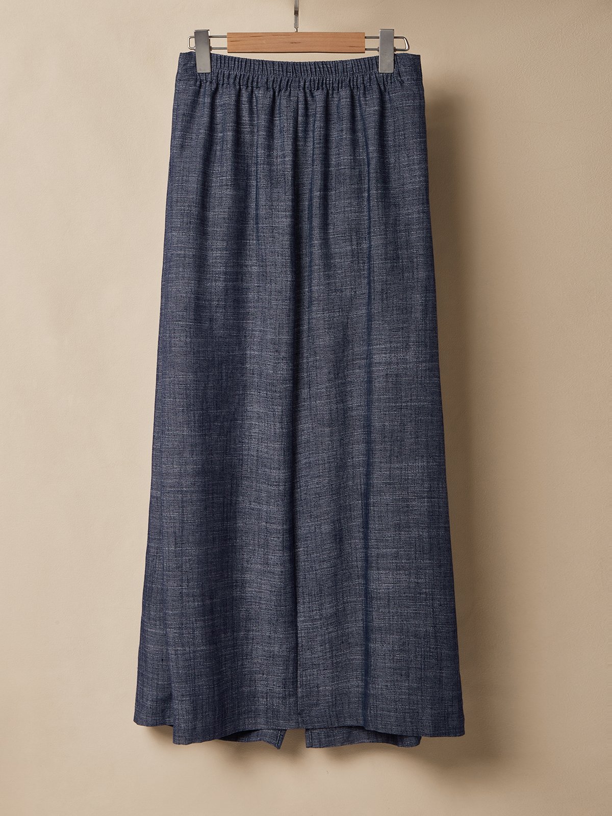Linen Urban Pocket Stitching Plain Maxi Skirt