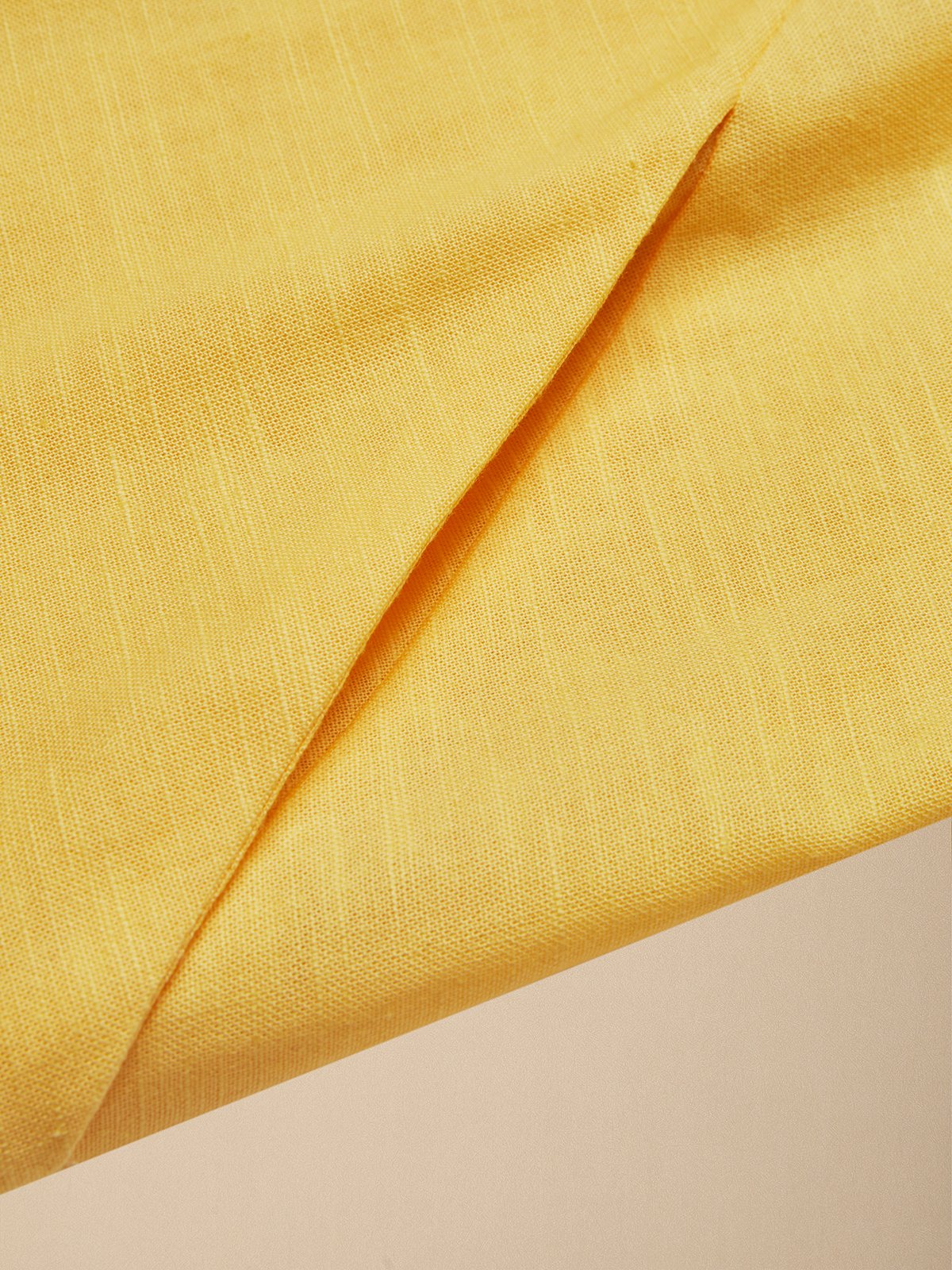 Casual Plain V Neck linen-cotton Maxi Dress
