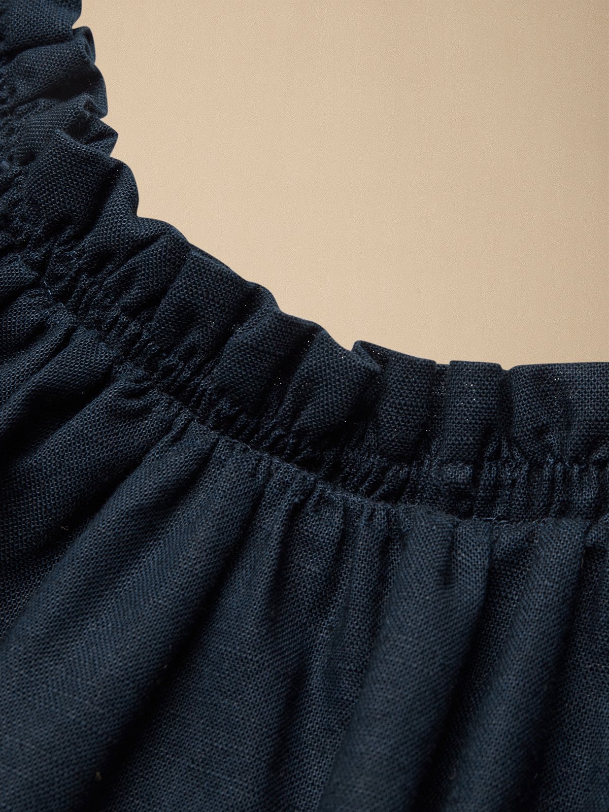 Linen Casual Plain linen-cotton Blouse