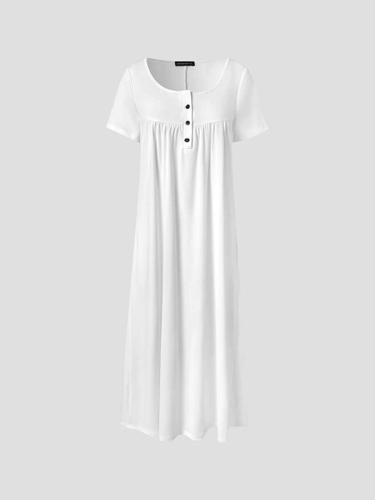 Casual Plain V-Neck Short Sleeve Knit Dress