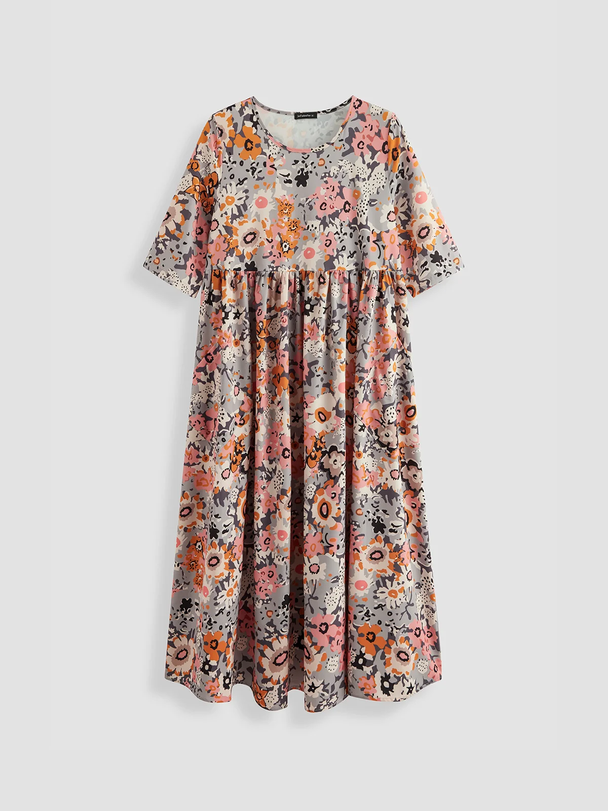 Loose Casual Floral Short Sleeve Women Dress