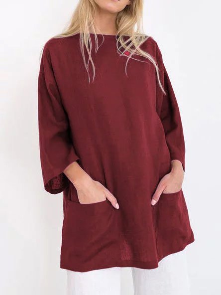 Boat Neck Knit Tee - Ink main image 1