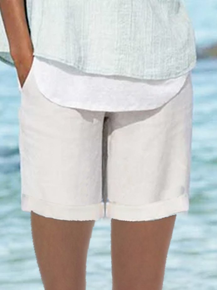 Casual cotton holiday beach daily basic Shorts