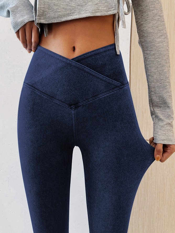 Tight Plain Denim Leggings