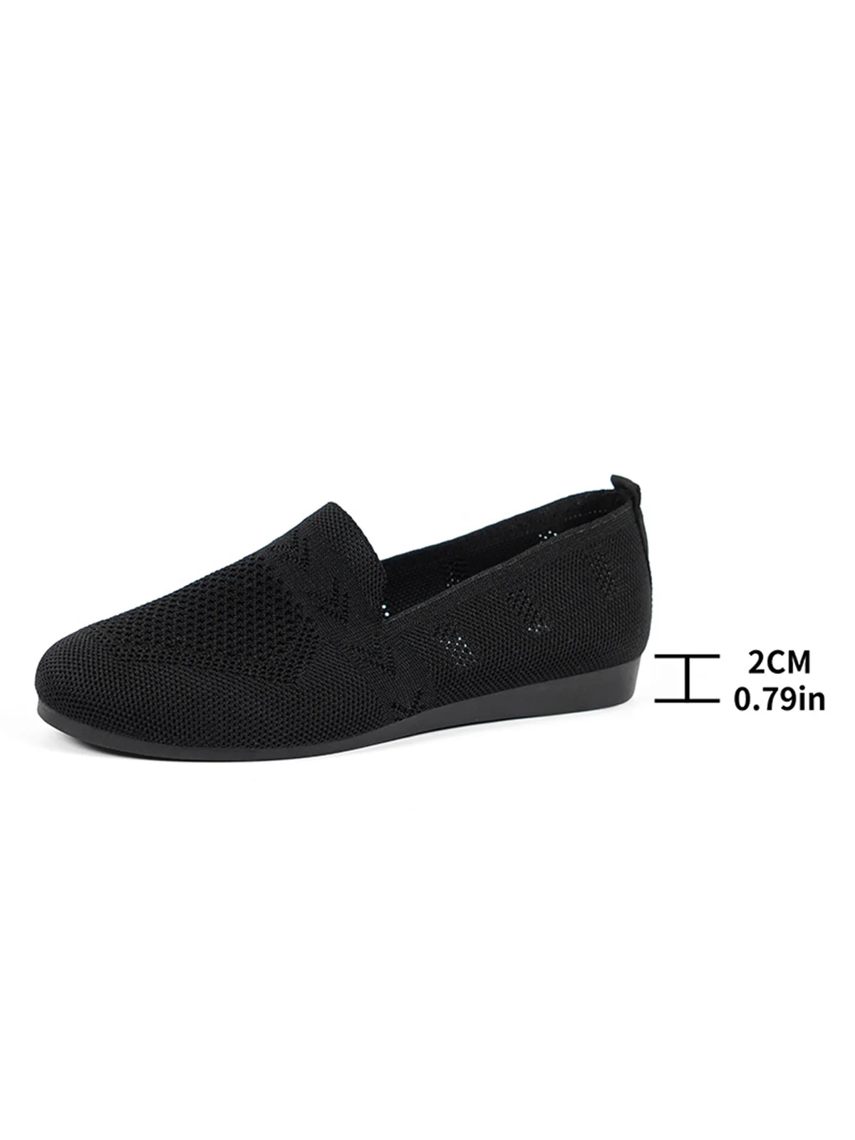 Women Casual Plain Breathable Mesh Fabric Flat Shoes