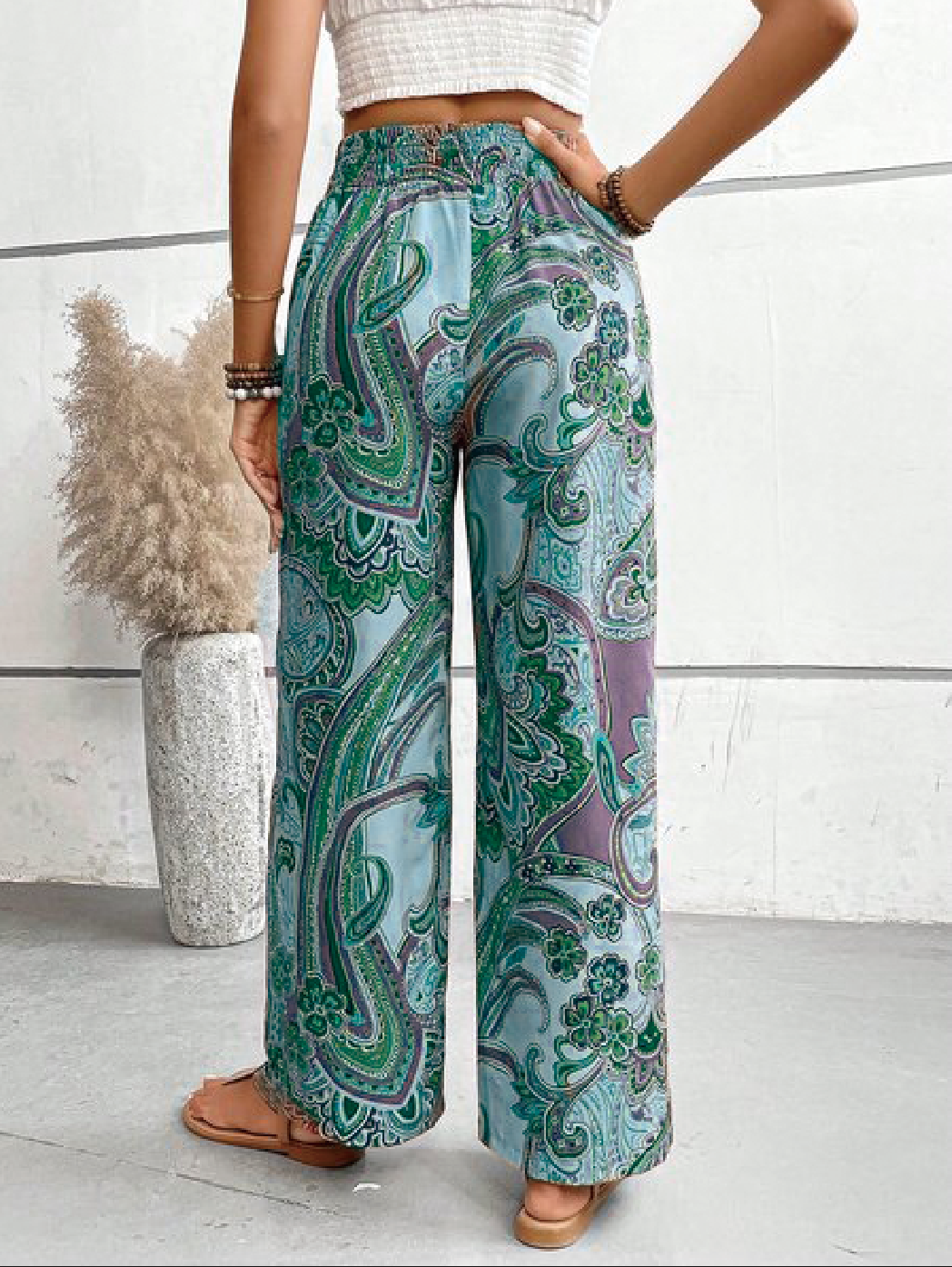 Elastic Band Casual Loose Ethnic Pants