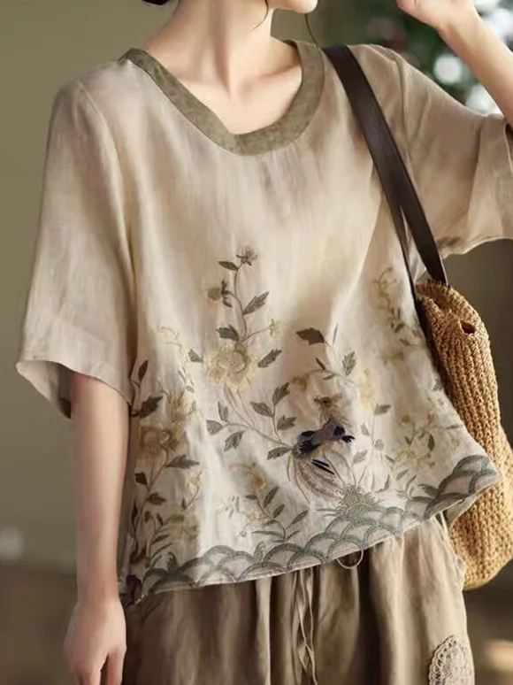 Loose Floral Casual Blouse