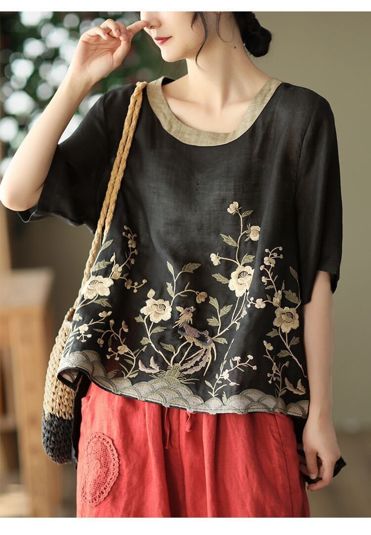 Loose Floral Casual Blouse