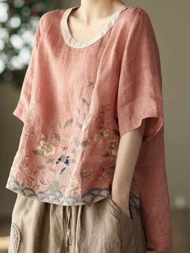 Loose Floral Casual Blouse