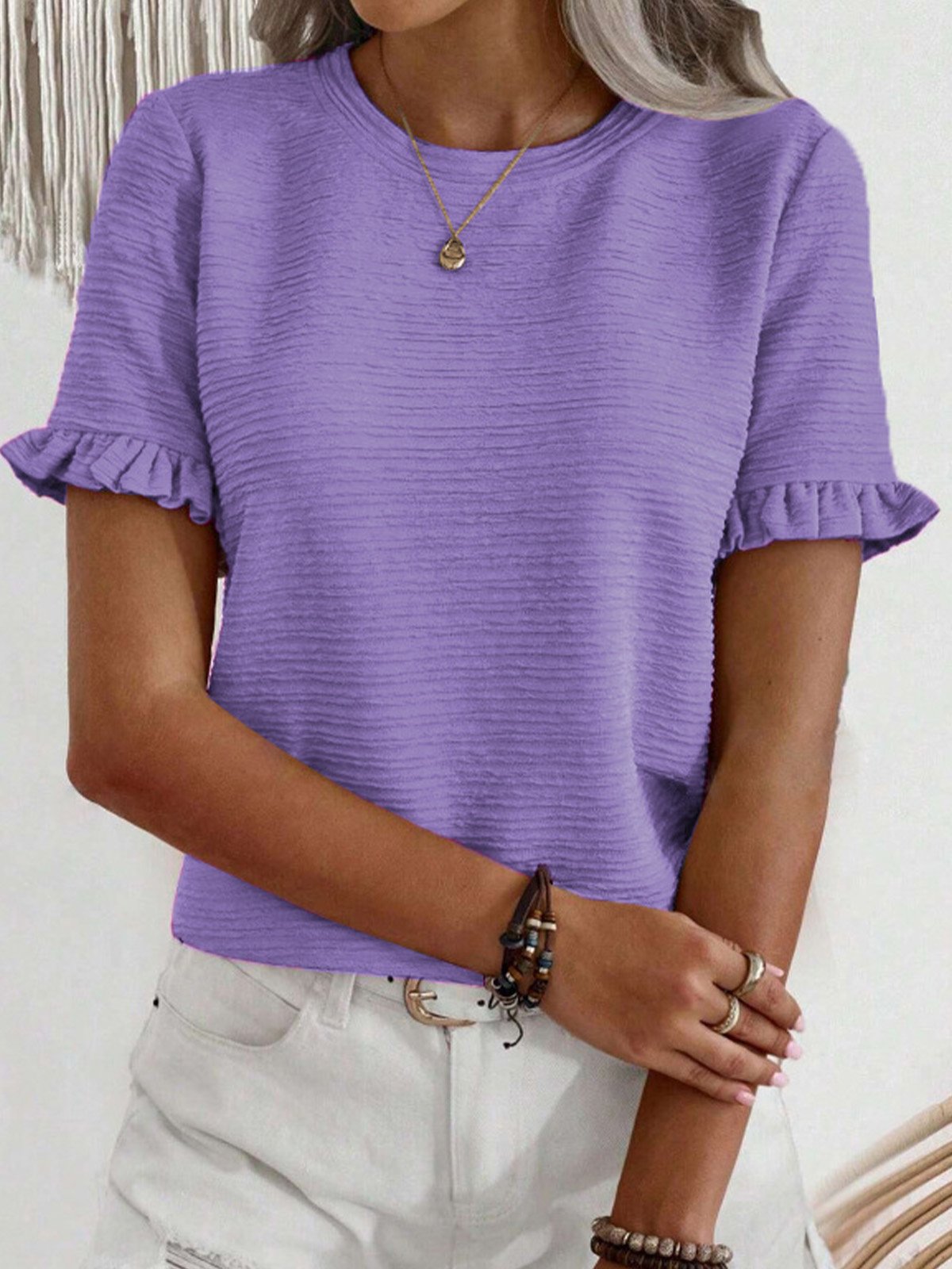 Casual Crew Neck Shirt