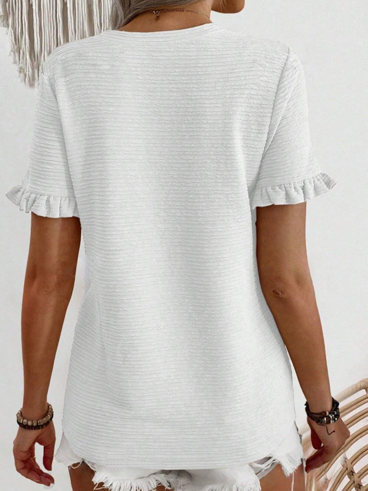 Casual Crew Neck Shirt