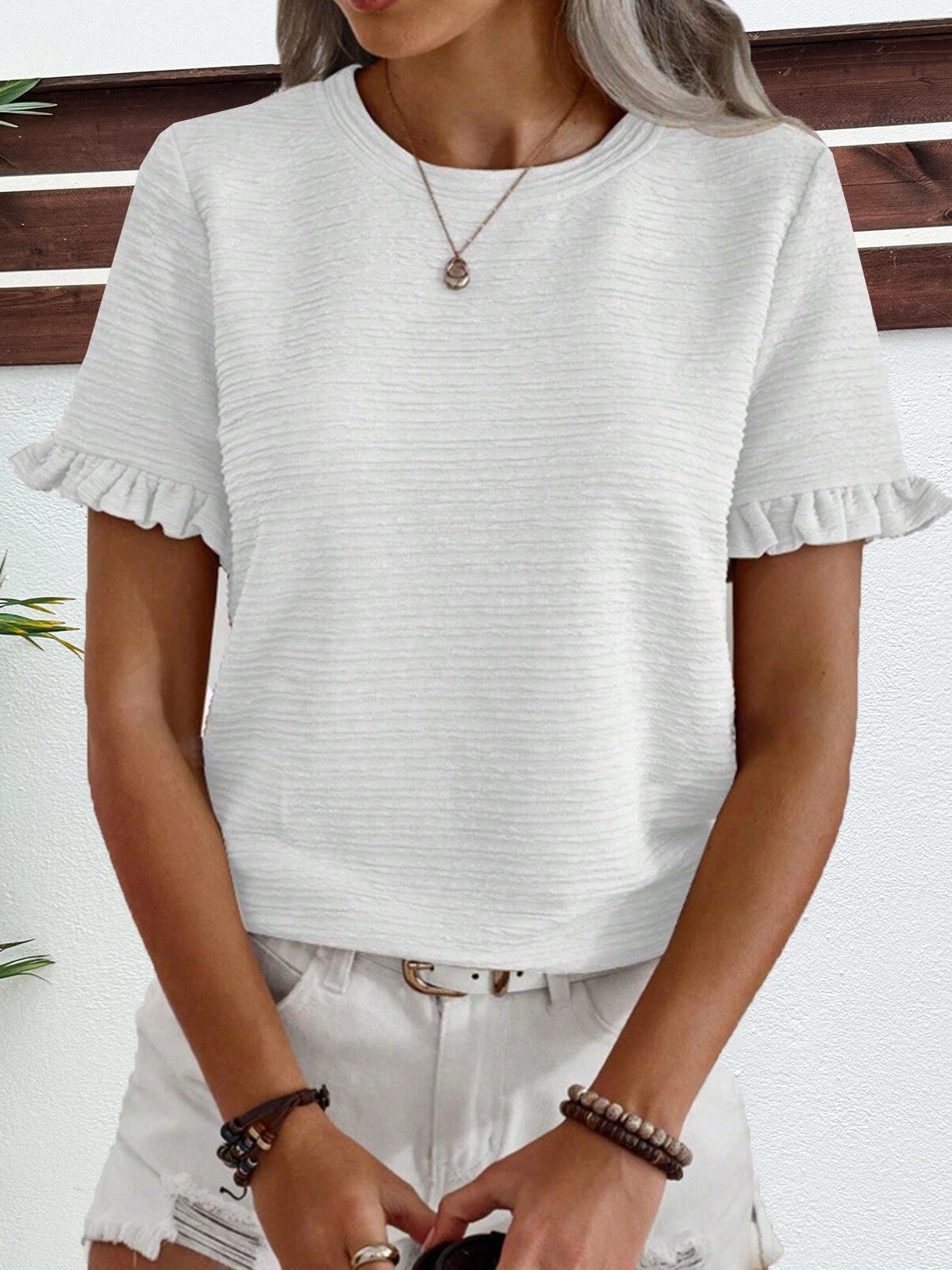 Casual Crew Neck Shirt