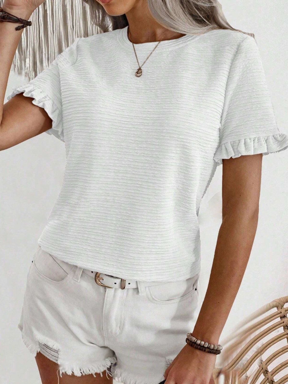 Casual Crew Neck Shirt