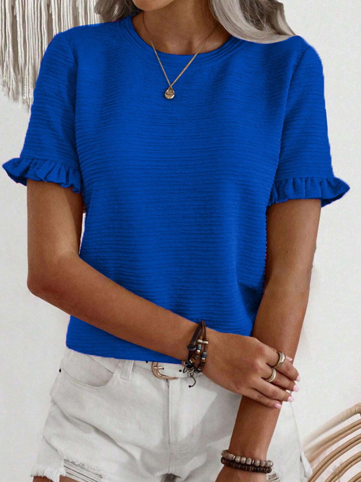 Casual Crew Neck Shirt