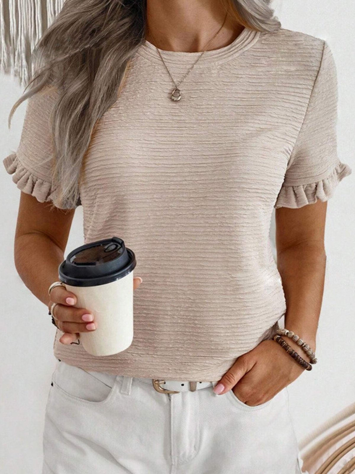 Casual Crew Neck Shirt