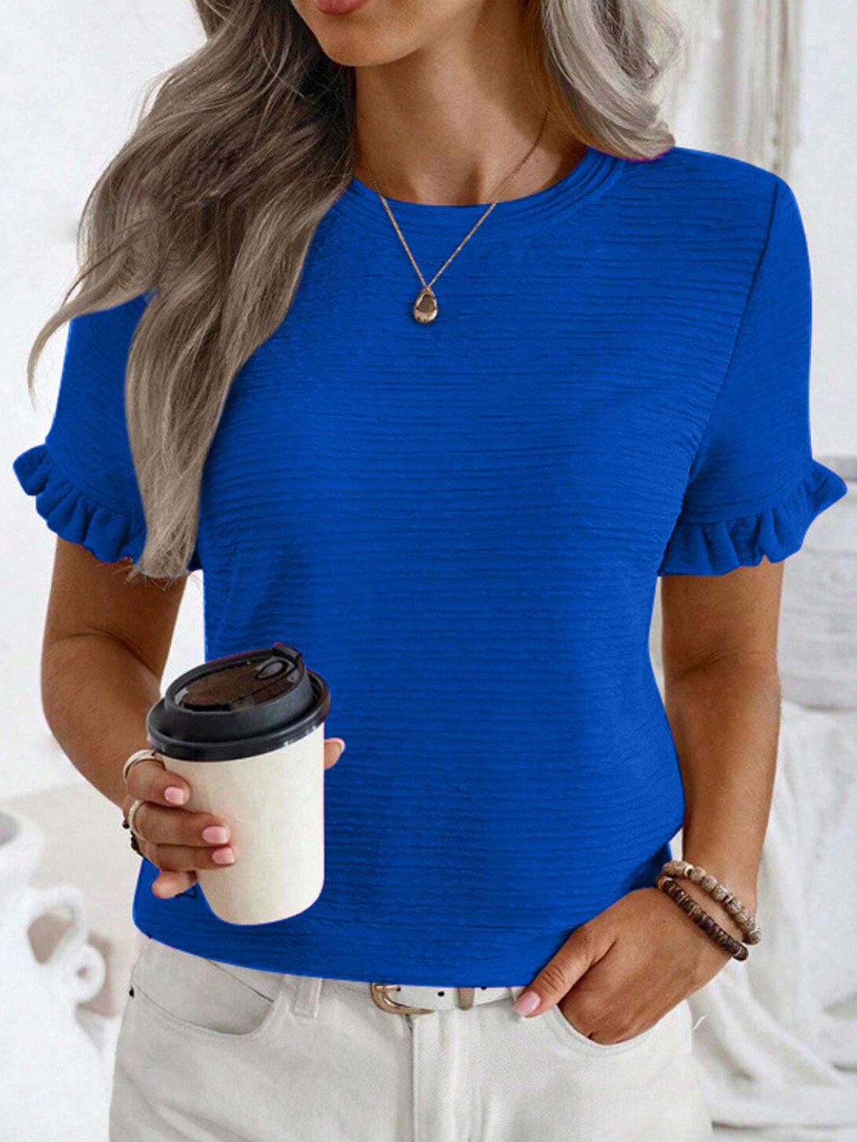 Casual Crew Neck Shirt