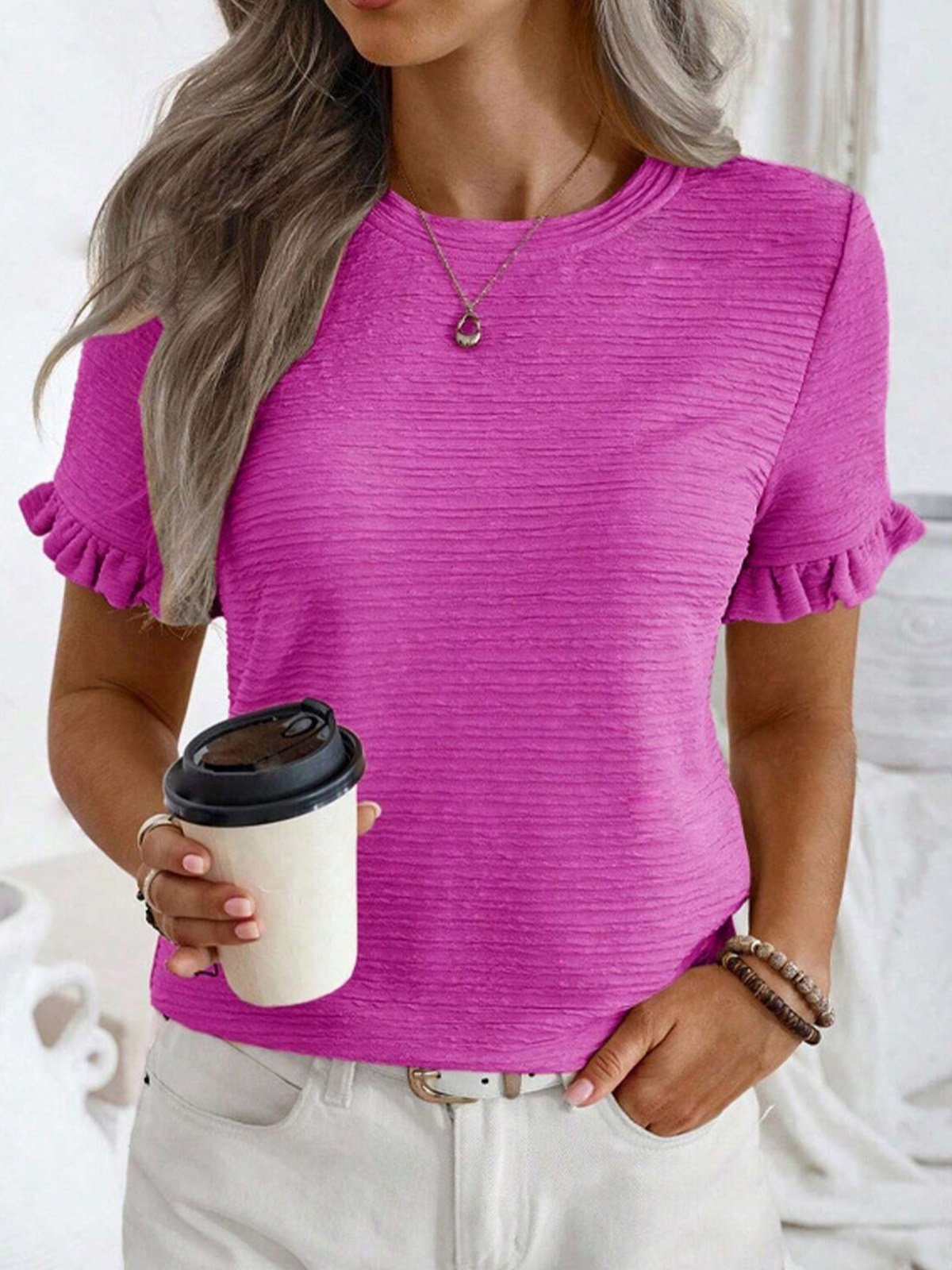 Casual Crew Neck Shirt