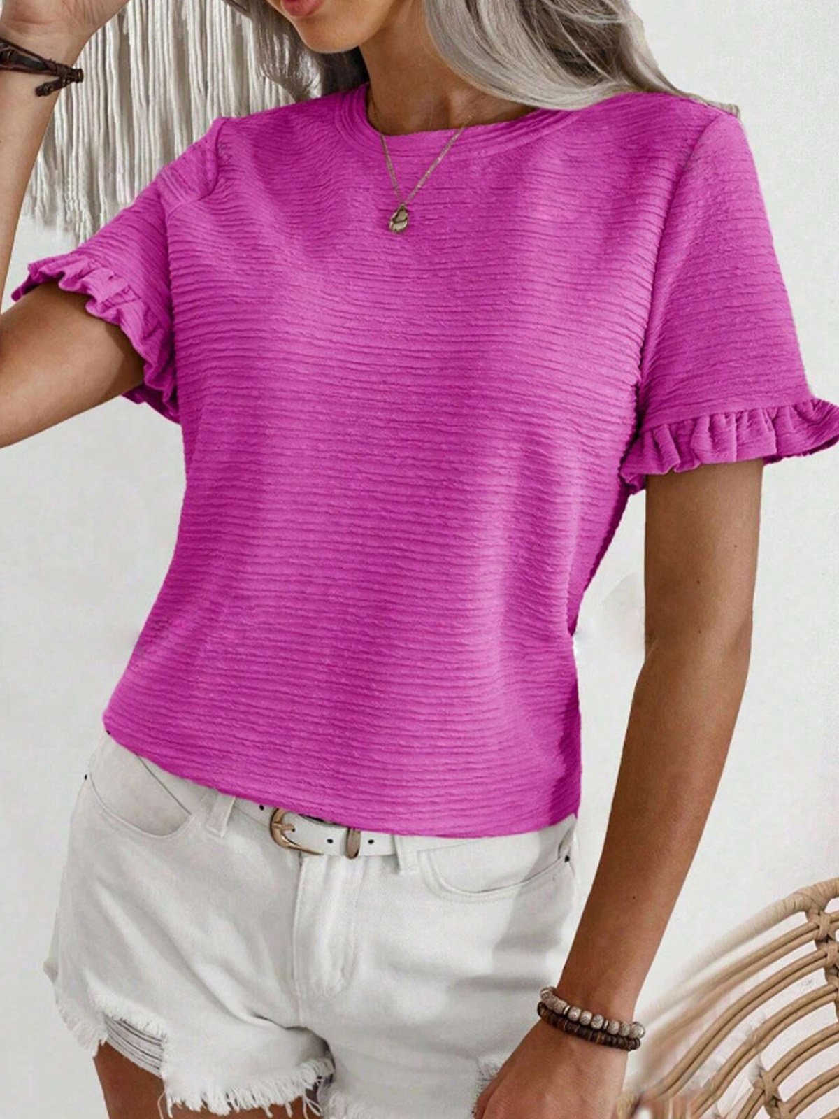 Casual Crew Neck Shirt