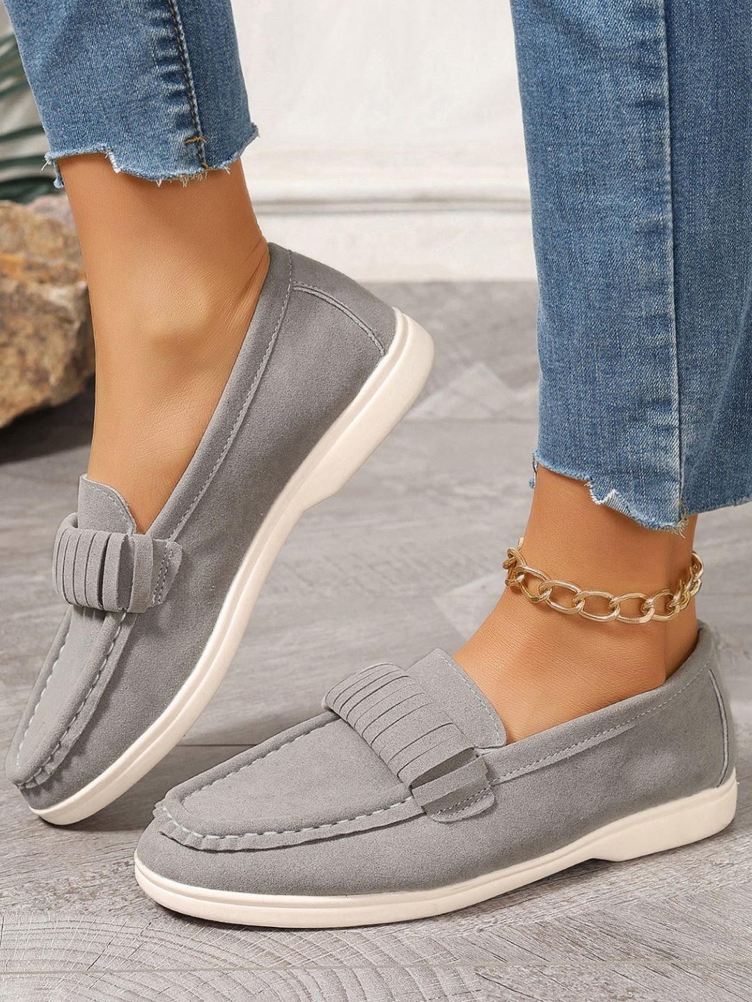 Casual Faux Suede All Season Shallow Shoes