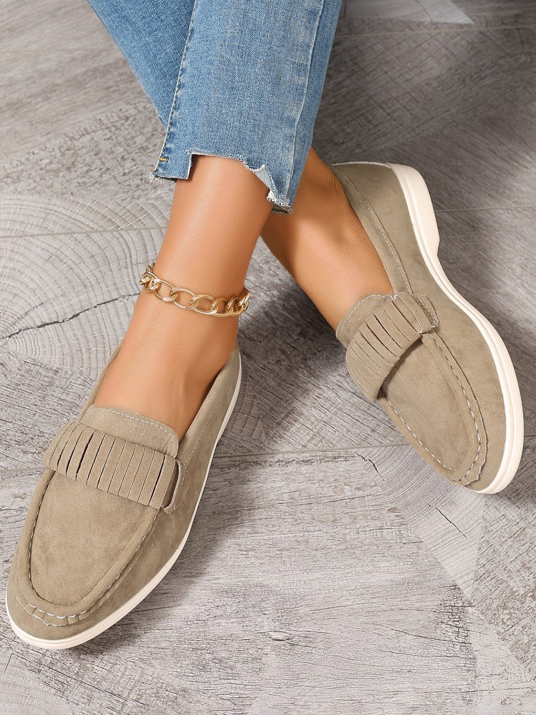 Casual Faux Suede All Season Shallow Shoes