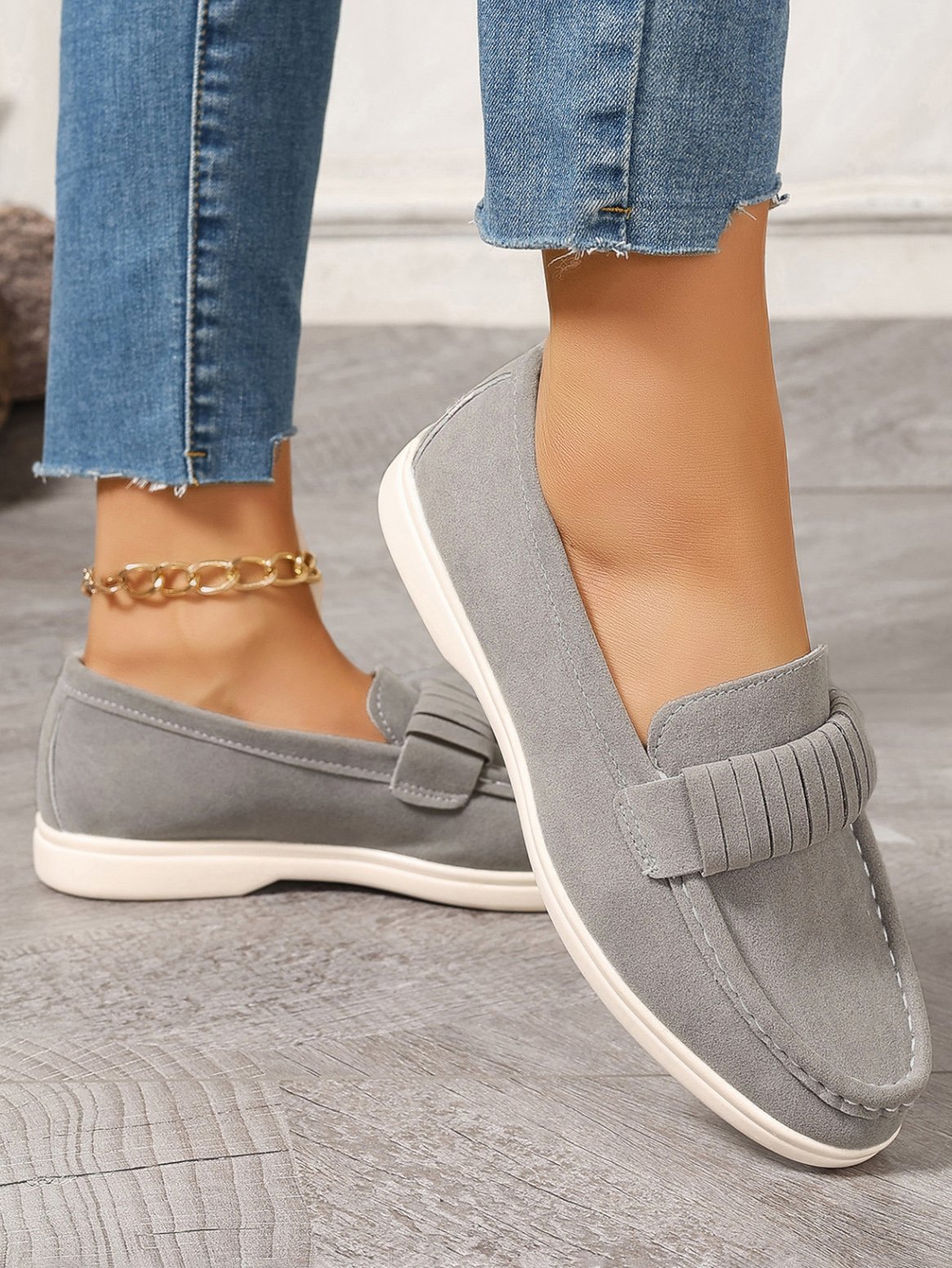 Casual Faux Suede All Season Shallow Shoes