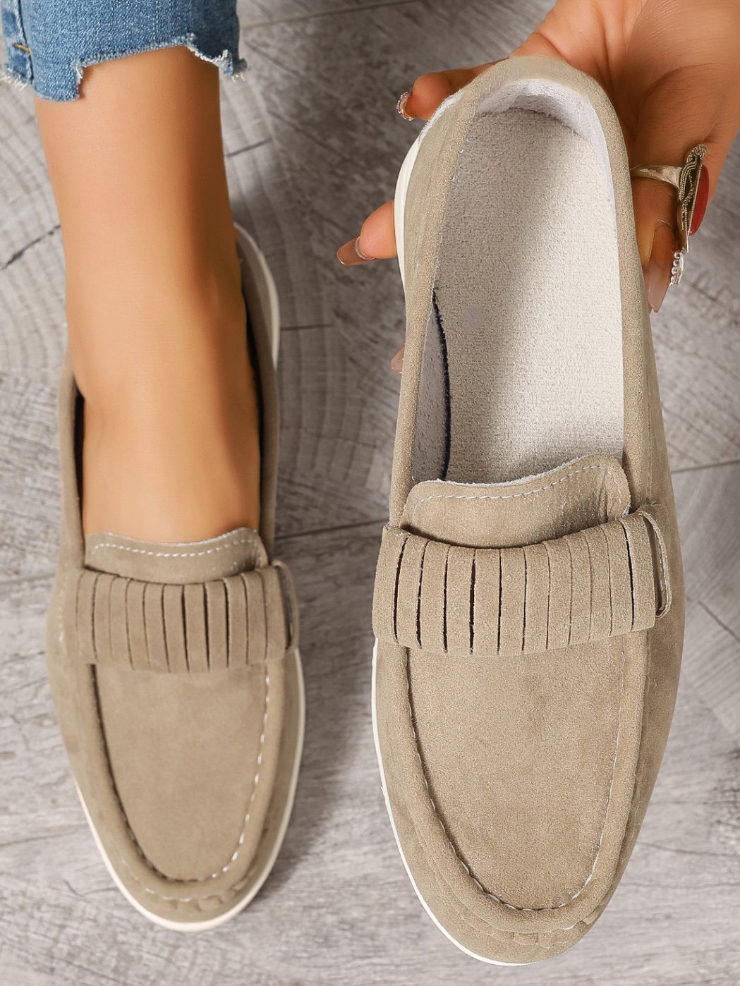 Casual Faux Suede All Season Shallow Shoes