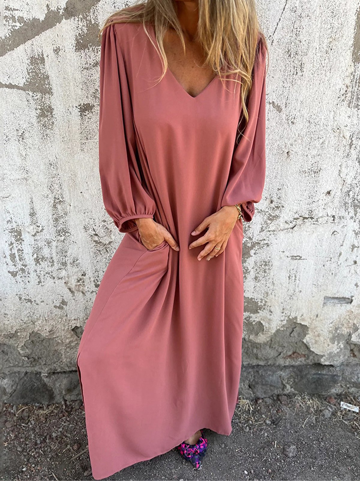 Casual Loose Dress With No