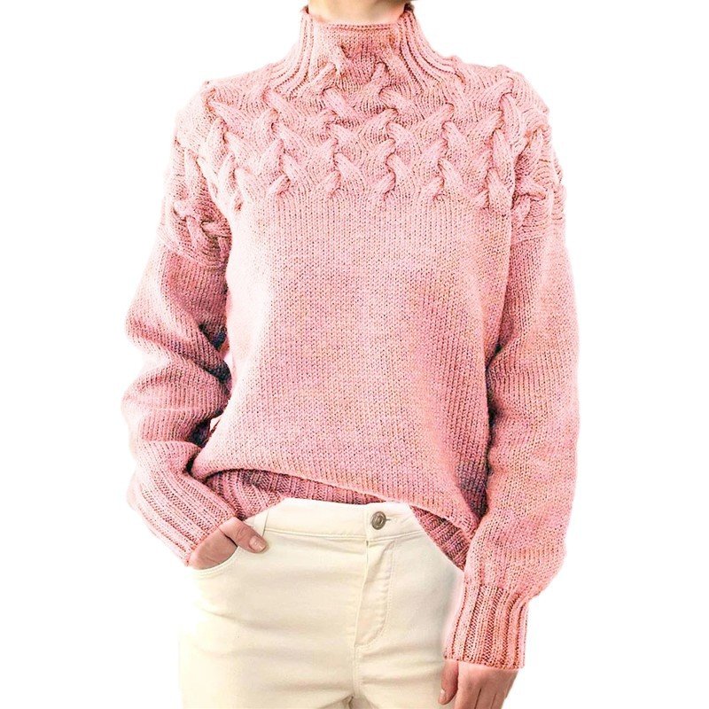 Loose Turtleneck Casual Plain Sweater