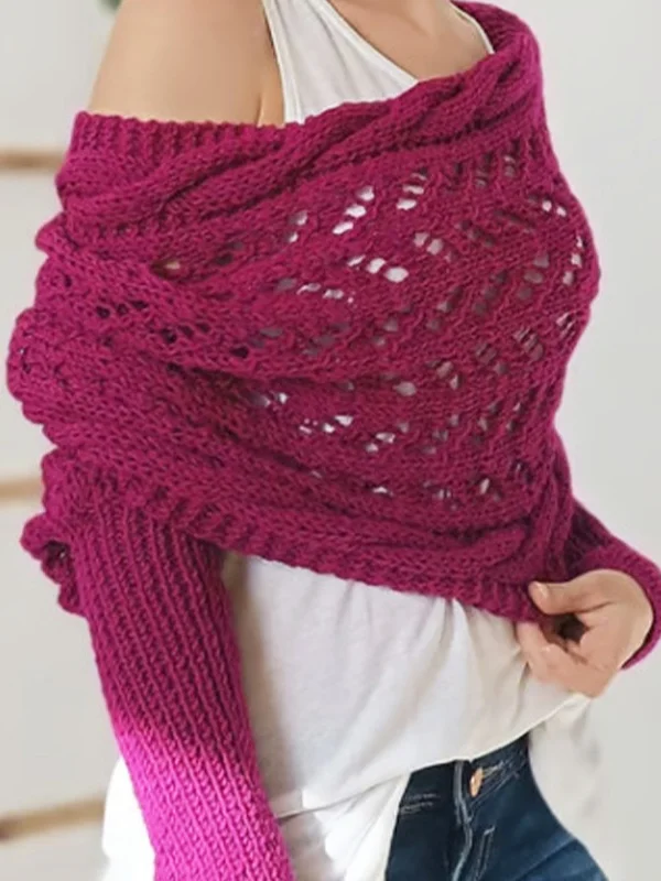 Shawl Regular Fit Vintage Acrylic Sweater