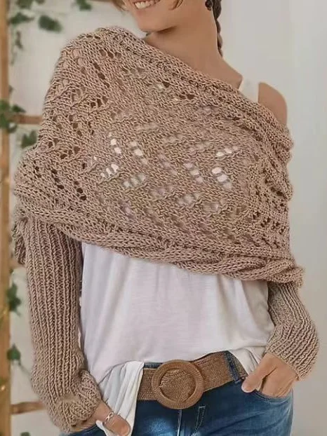 Shawl Regular Fit Vintage Acrylic Sweater