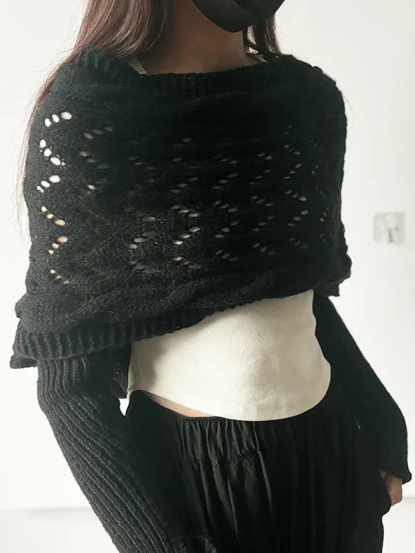 Shawl Regular Fit Vintage Acrylic Sweater