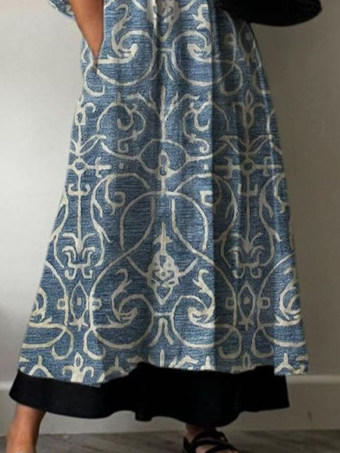 Women's Spring Floral Print Casual Dress