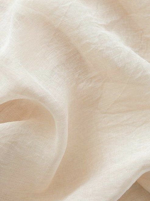 Linen Plain Crew Neck Maxi Dress