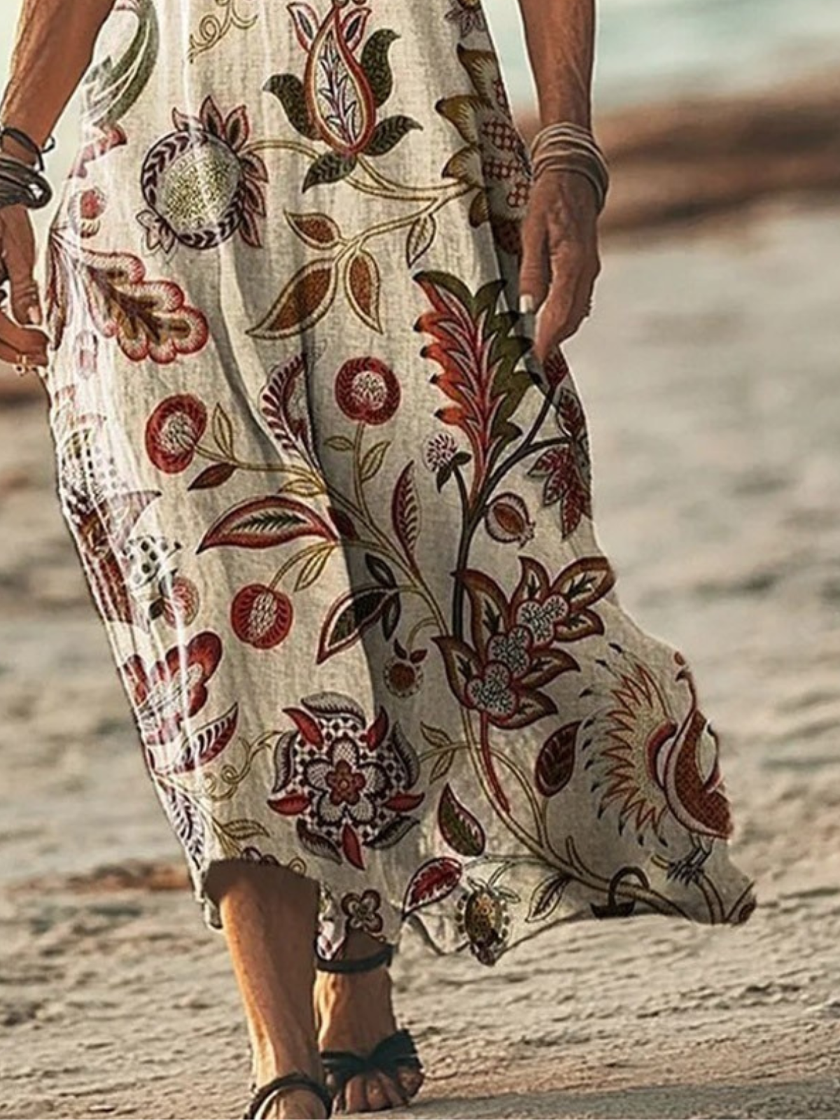 V Neck Vacation Dress With No Belt