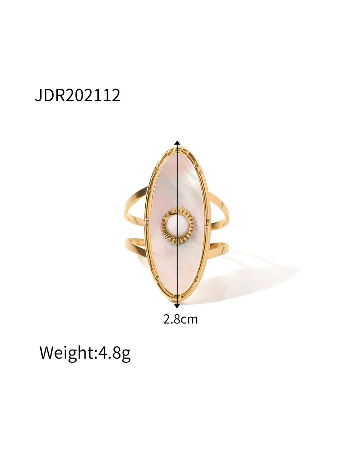 Gemstone 18k Gold Plated Ring