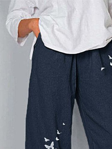 Women's Floral Print Casual Pants
