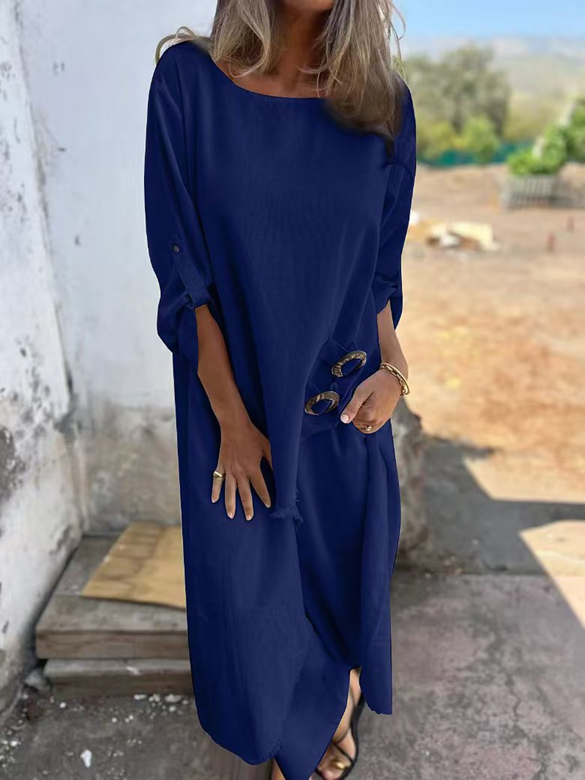 Casual Crew Neck Two-Piece Set