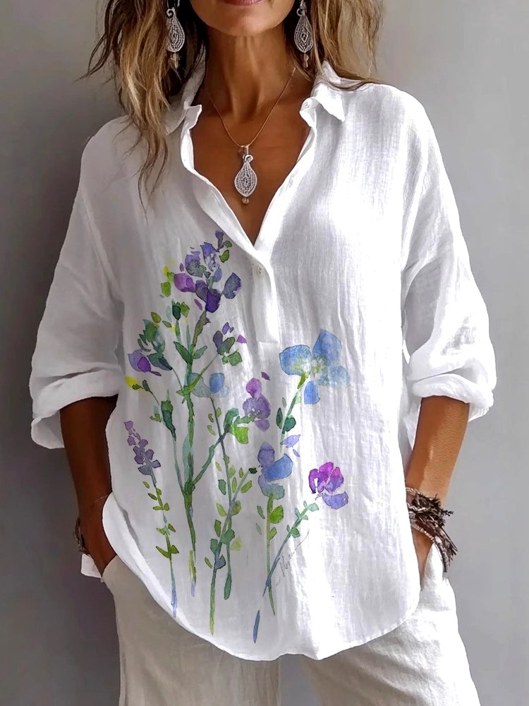 Casual Linen Plain Shirt