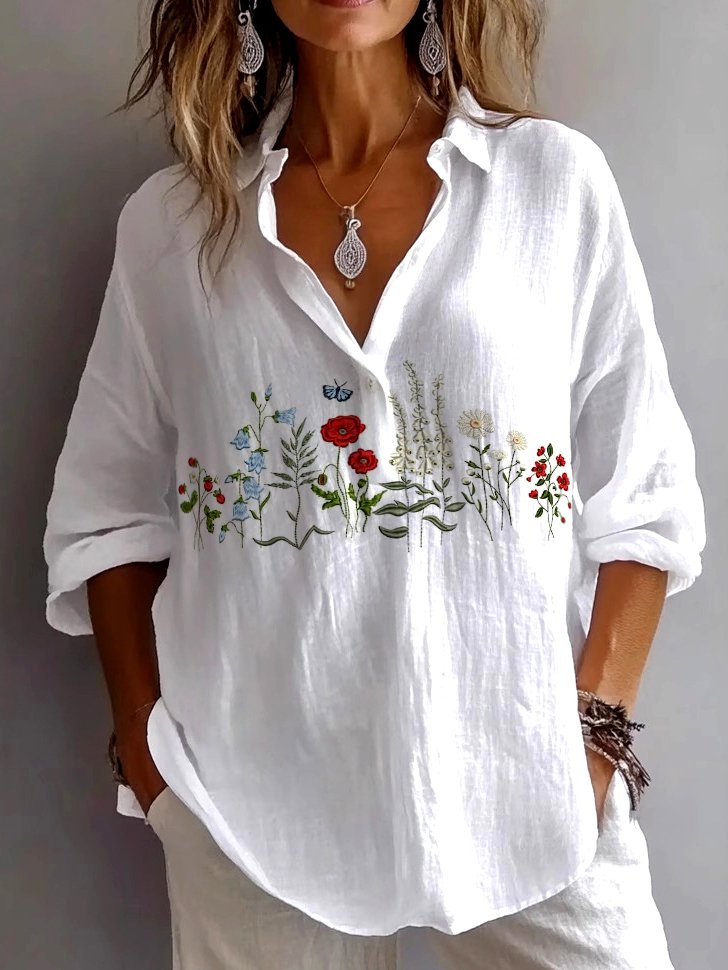 Regular Fit Shirt Collar Casual Cotton Shirt