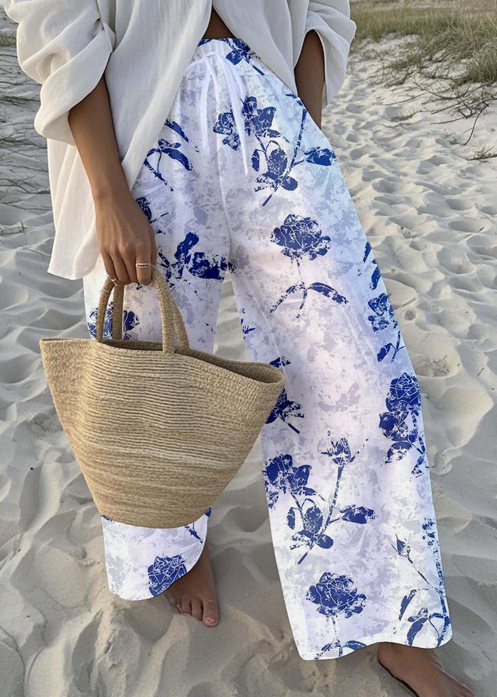 Floral Simple Loose Pants