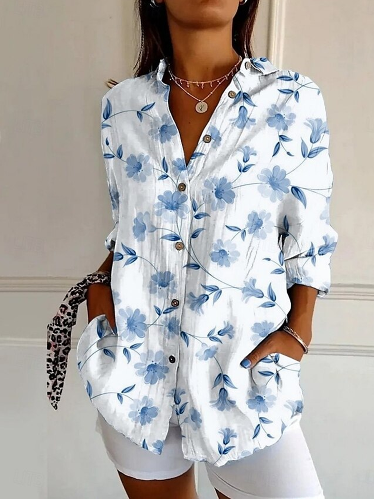 Floral Regular Fit Casual Cotton Shirt