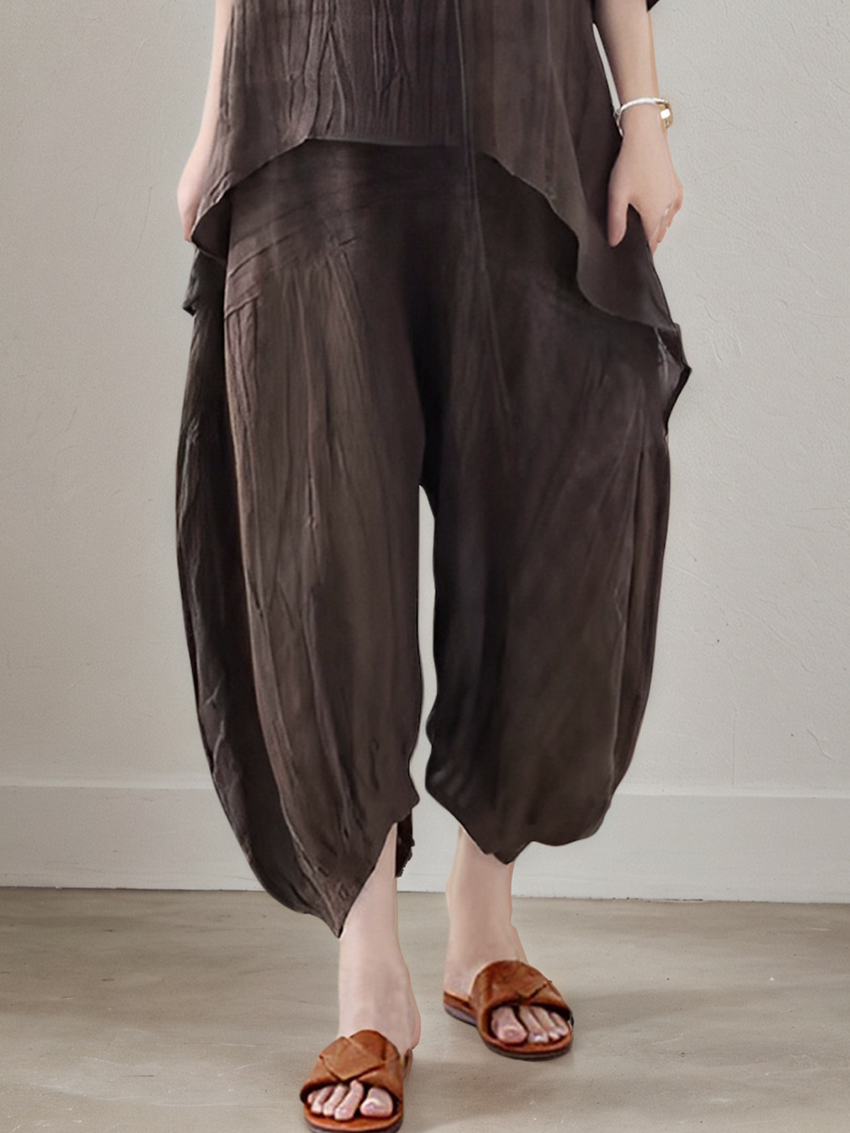 Casual Animal  linen-cotton Pant