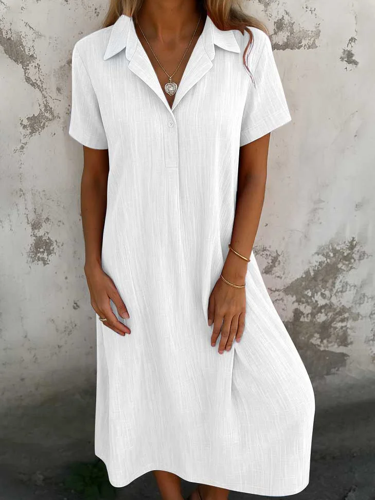 Casual Plain Dress With No