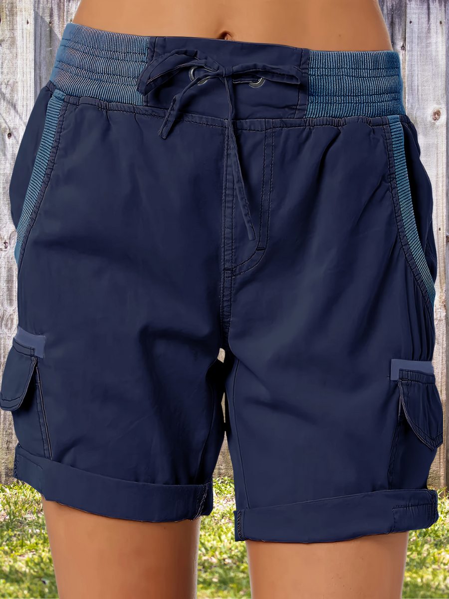 High Waist Women's Overalls Casual Pants Cotton And Linen Shorts Thin A-line Loose Wide-leg Shorts