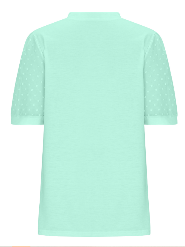 Women Polka Dots V Neck Casual Short Sleeve T-shirt