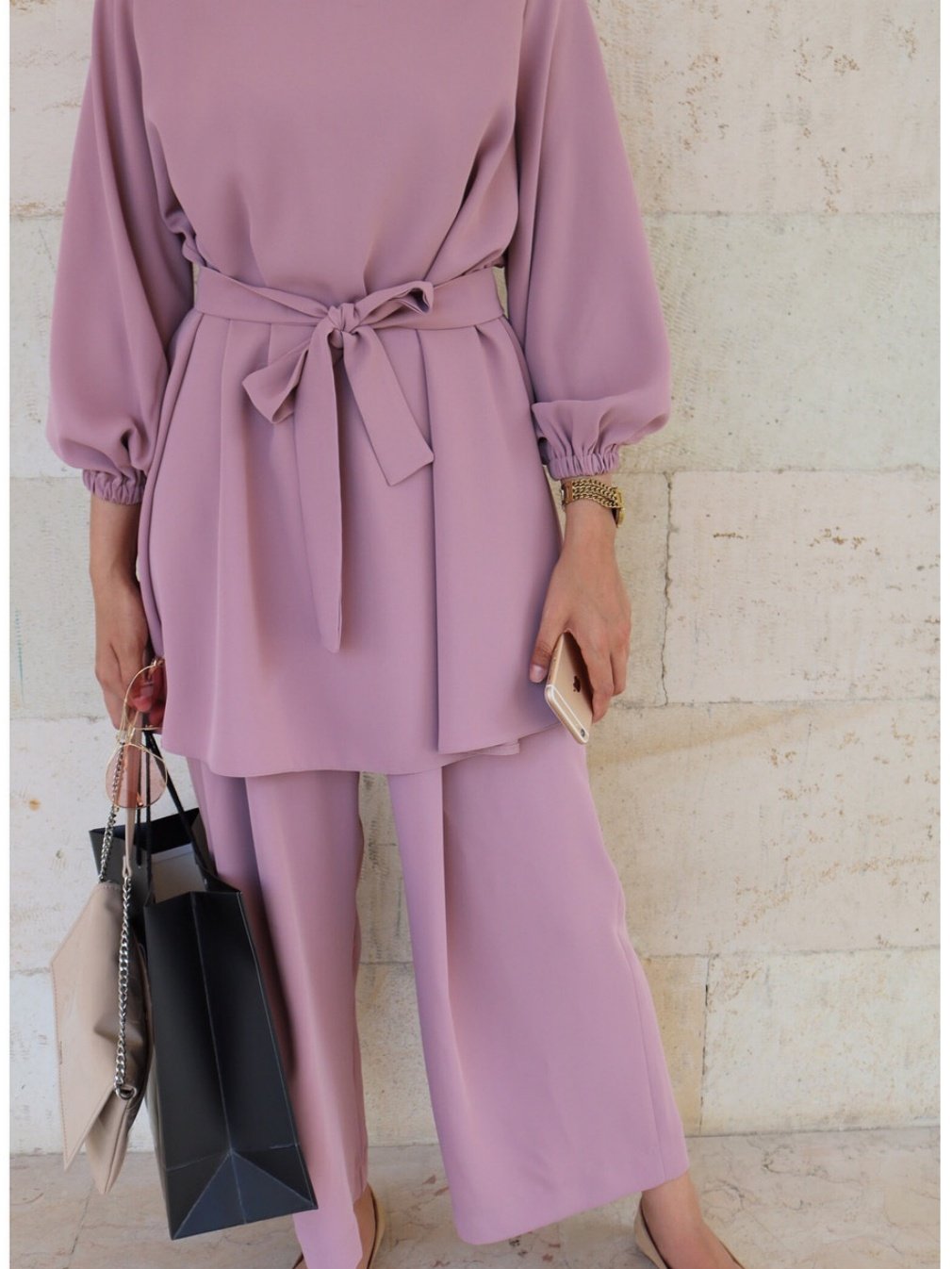 Women's Split Joint Plain Daily Going Out Two-Piece Set Khaki Casual Spring/Fall Top With Pants Matching Set