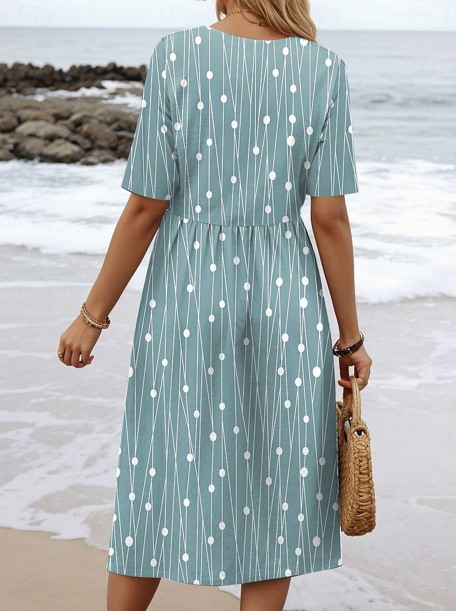 Women's Midi Dress Casual A-Line Skirt Casual Holiday Regular Fit